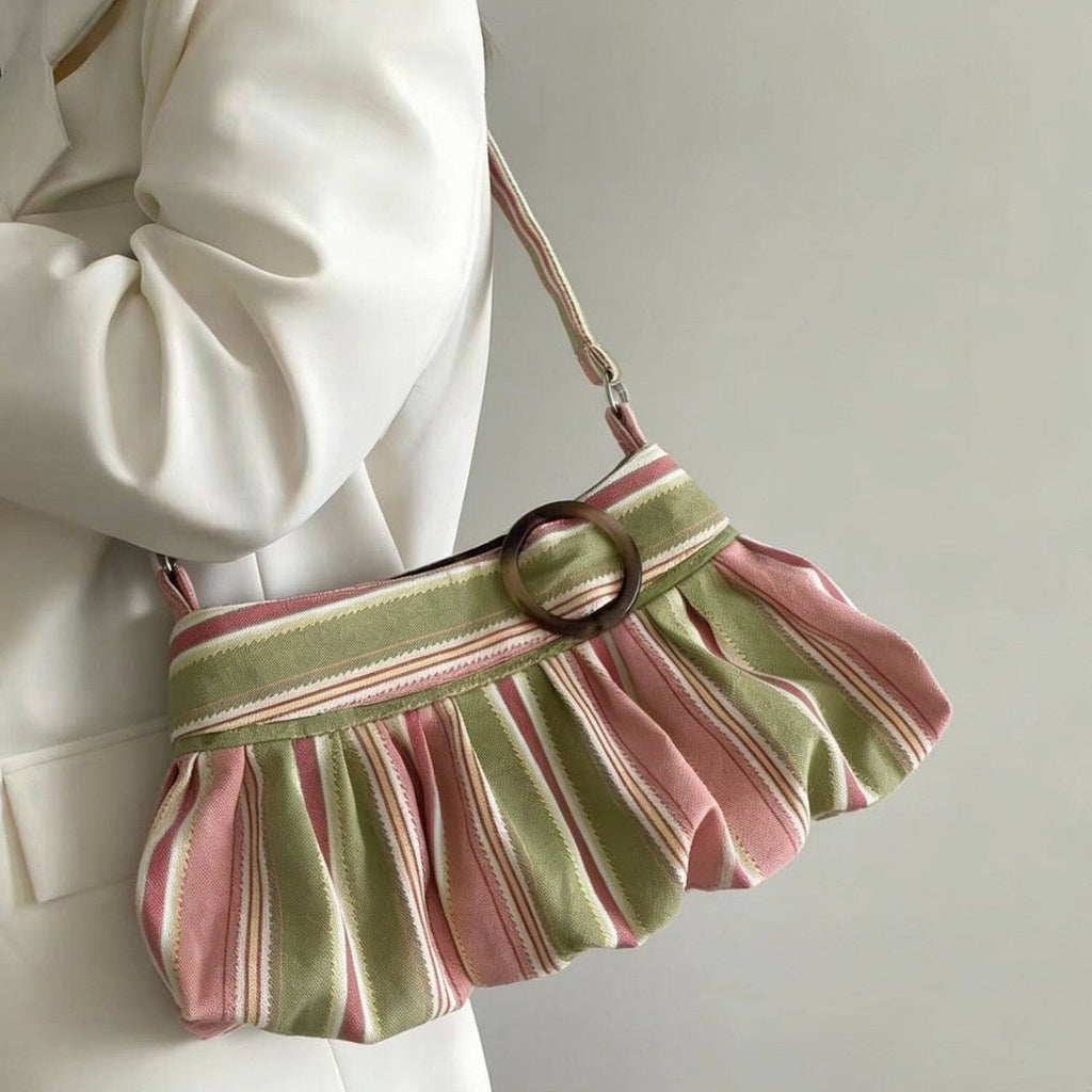 Mélisande — Bolso Plisado de Rayas · Imagen del proveedor
