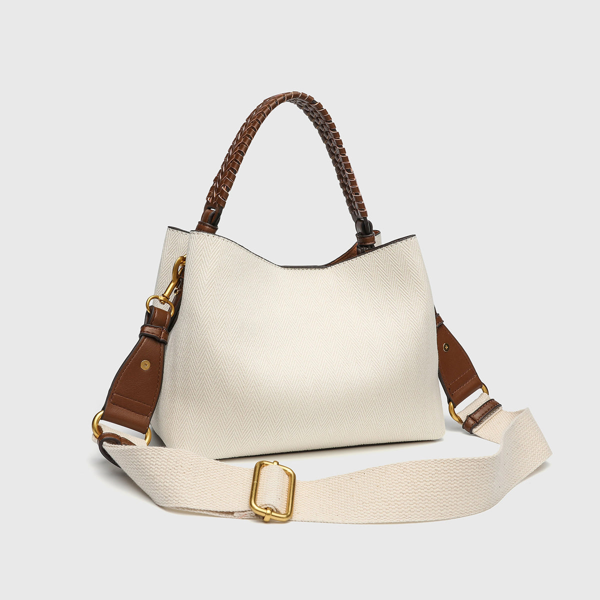 Riviera — Bolso Bucket de Rafia Tejida — vista 1, IRANDRE