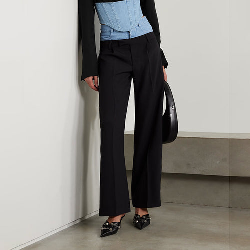 Adèle — Pantalón Sastre Ancho Negro — vista 1, IRANDRE