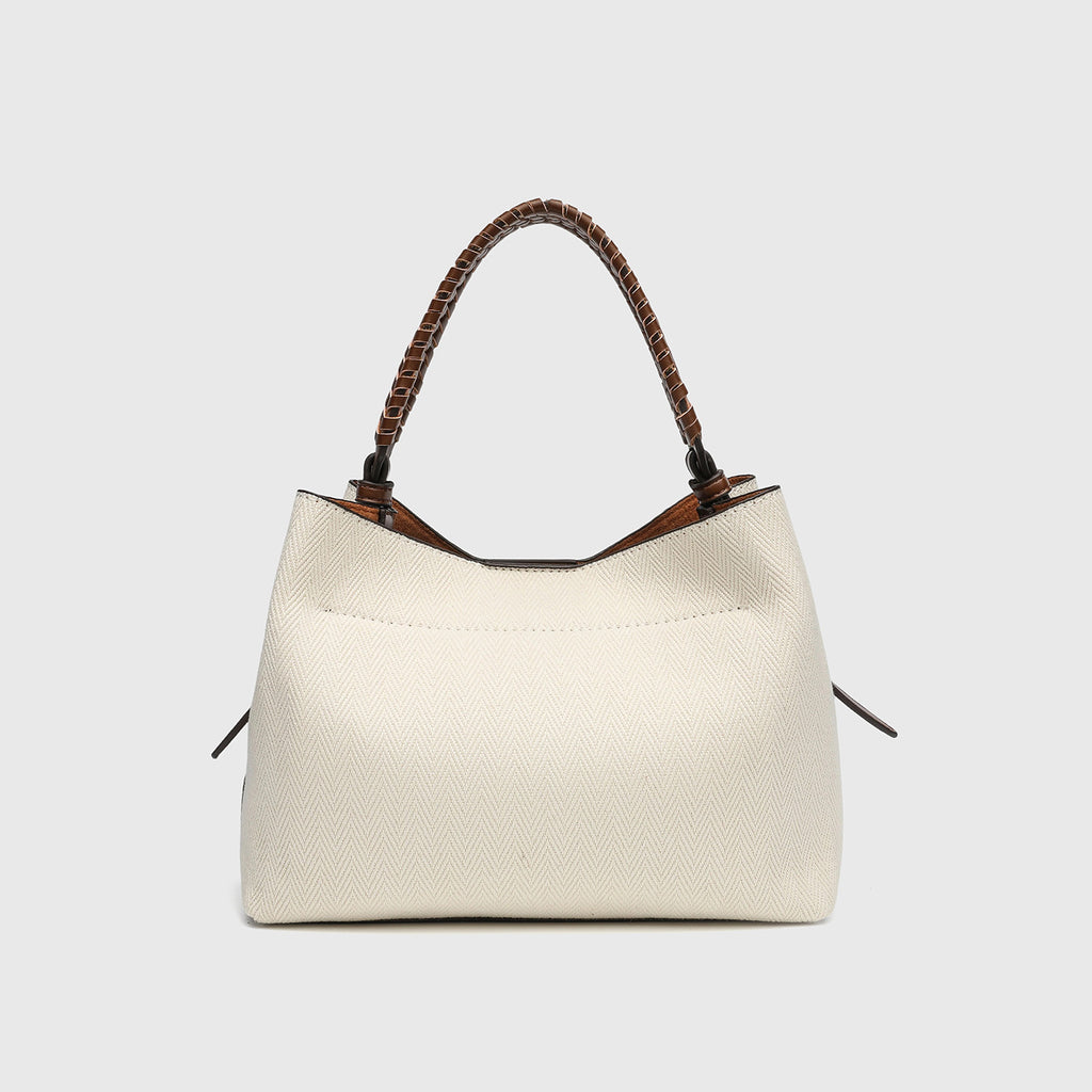 Riviera — Bolso Bucket de Rafia Tejida — vista 4, IRANDRE