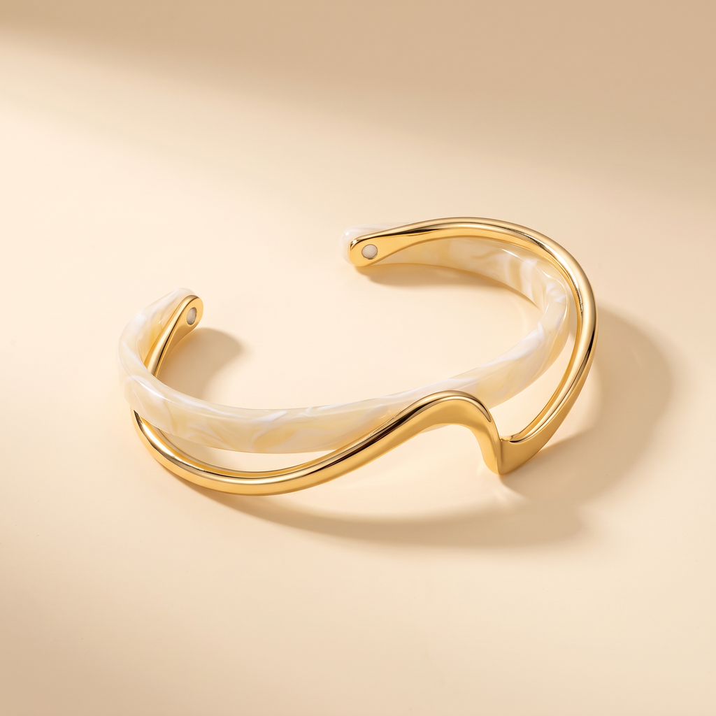Sélène — Double Layer Cuff Bracelet