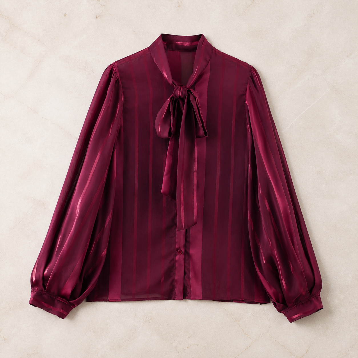 Ariane — Blusa de Gasa con Lazo · Lay Down Premium