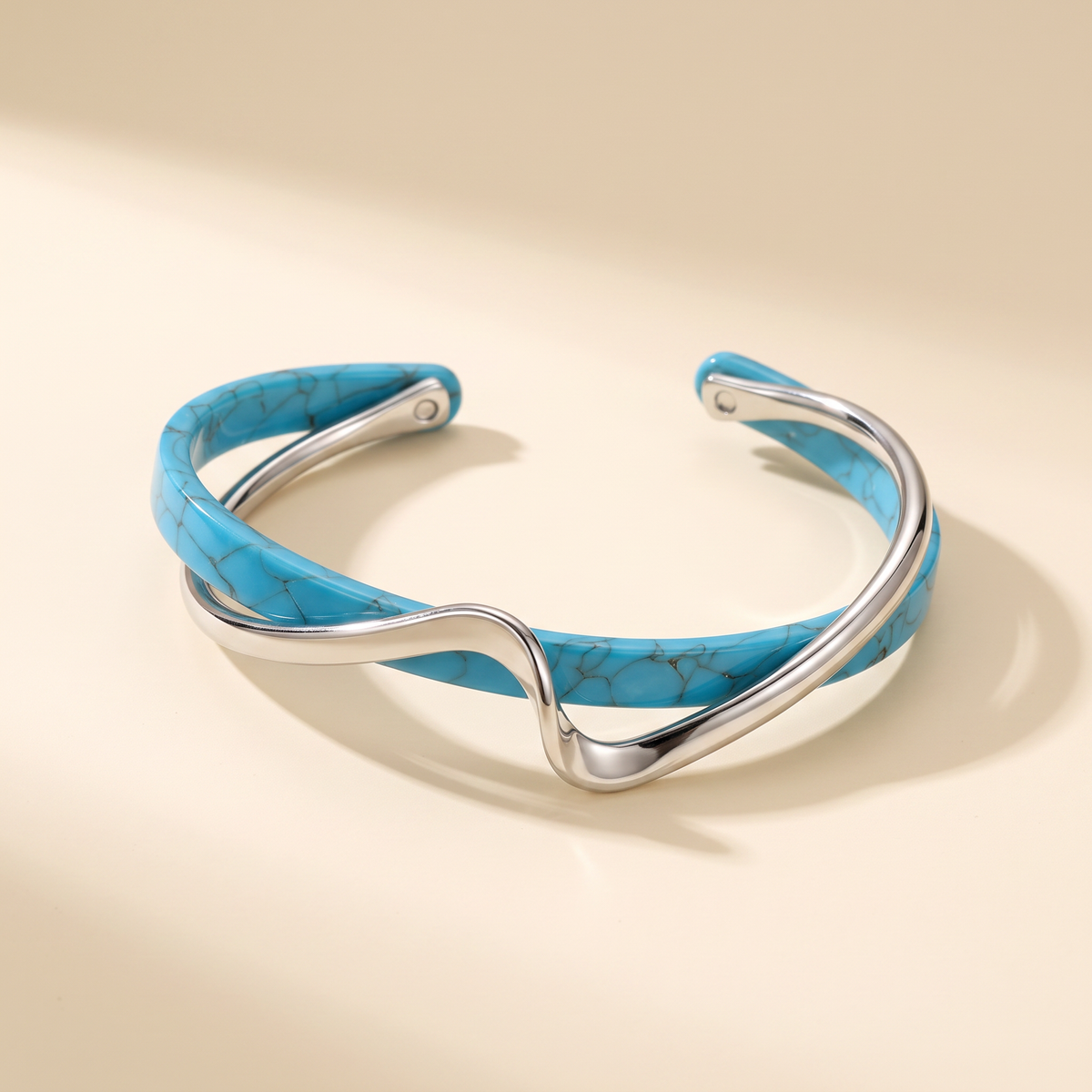 Sélène — Double Layer Cuff Bracelet