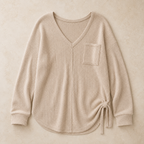 Camila — Jersey de Cuello V Fluido · Lay Down Premium