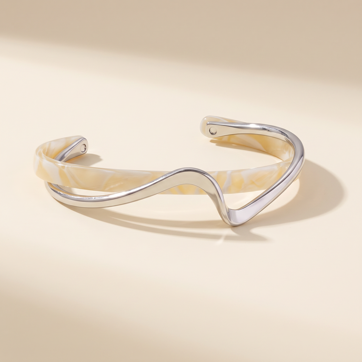 Sélène — Double Layer Cuff Bracelet