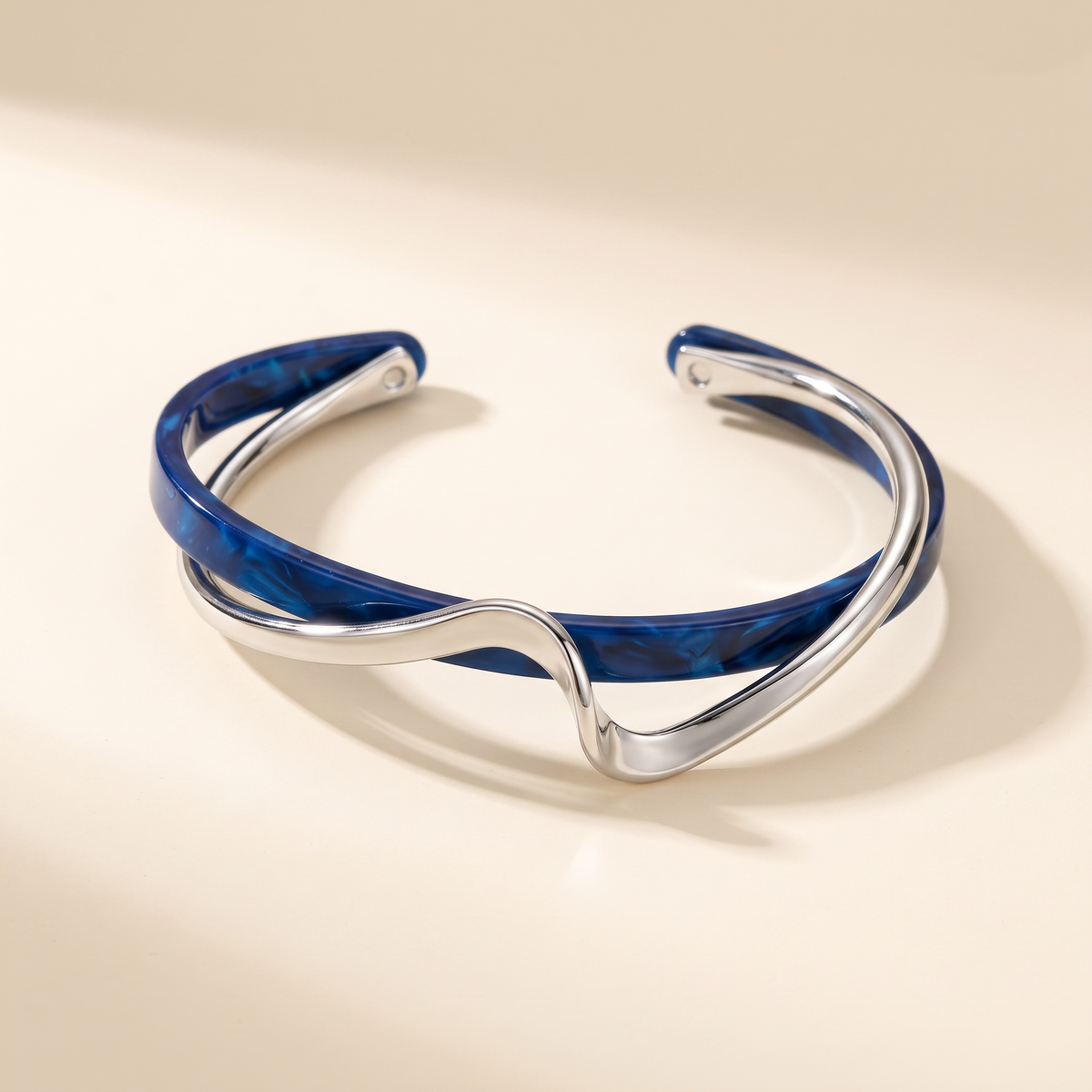 Sélène — Double Layer Cuff Bracelet