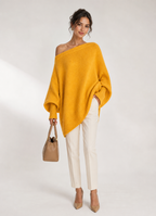 Éva — Jersey de Hombro Descubierto · Amarillo · Modelo