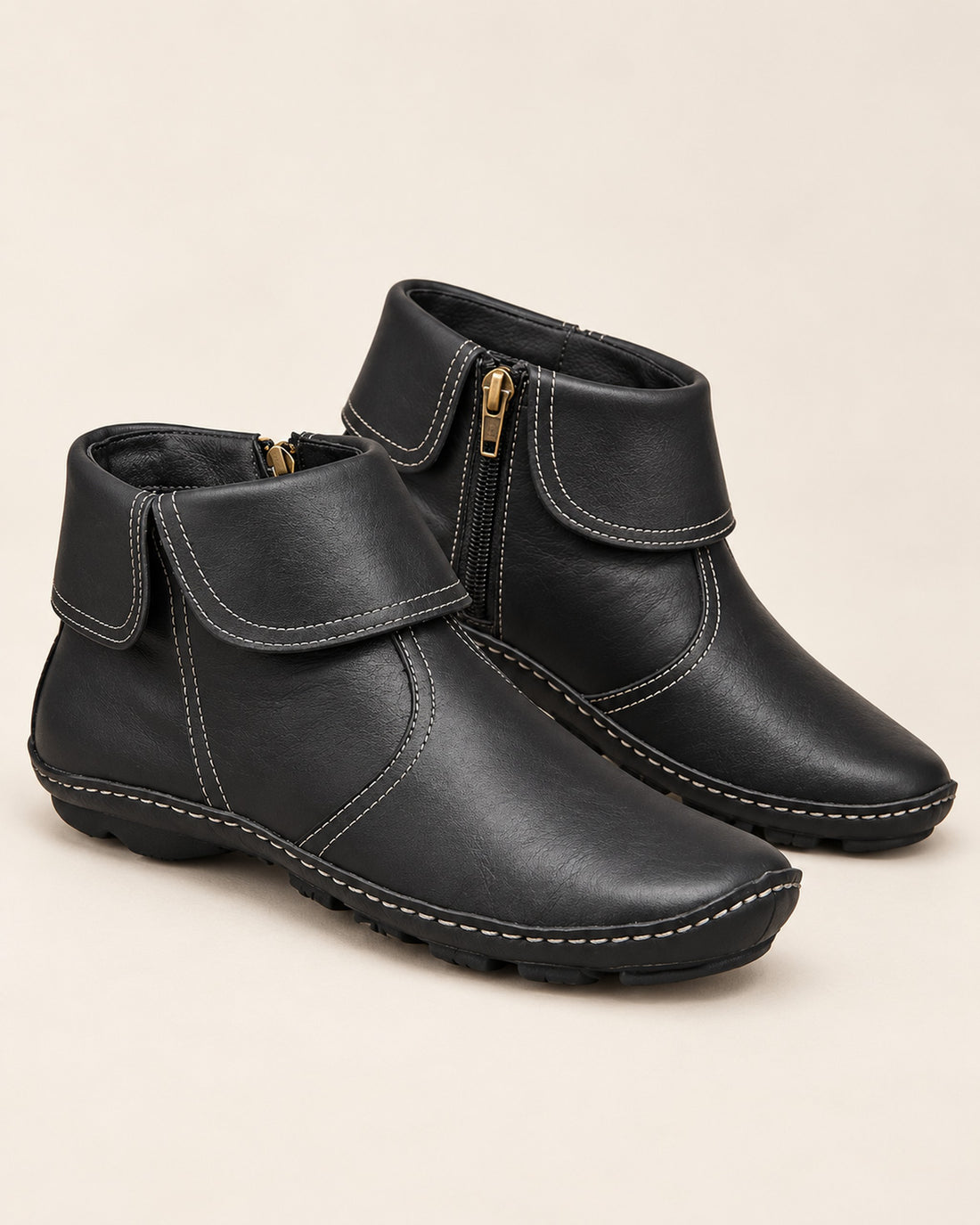 Margaux — Lederstiefeletten mit Reißverschluss