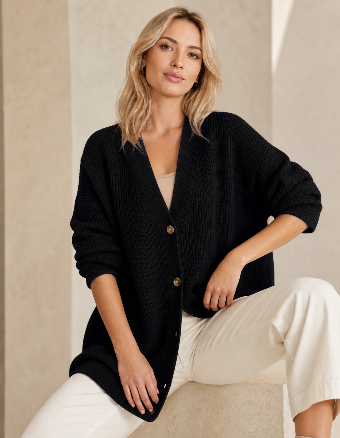 Liora — V-Neck Cardigan