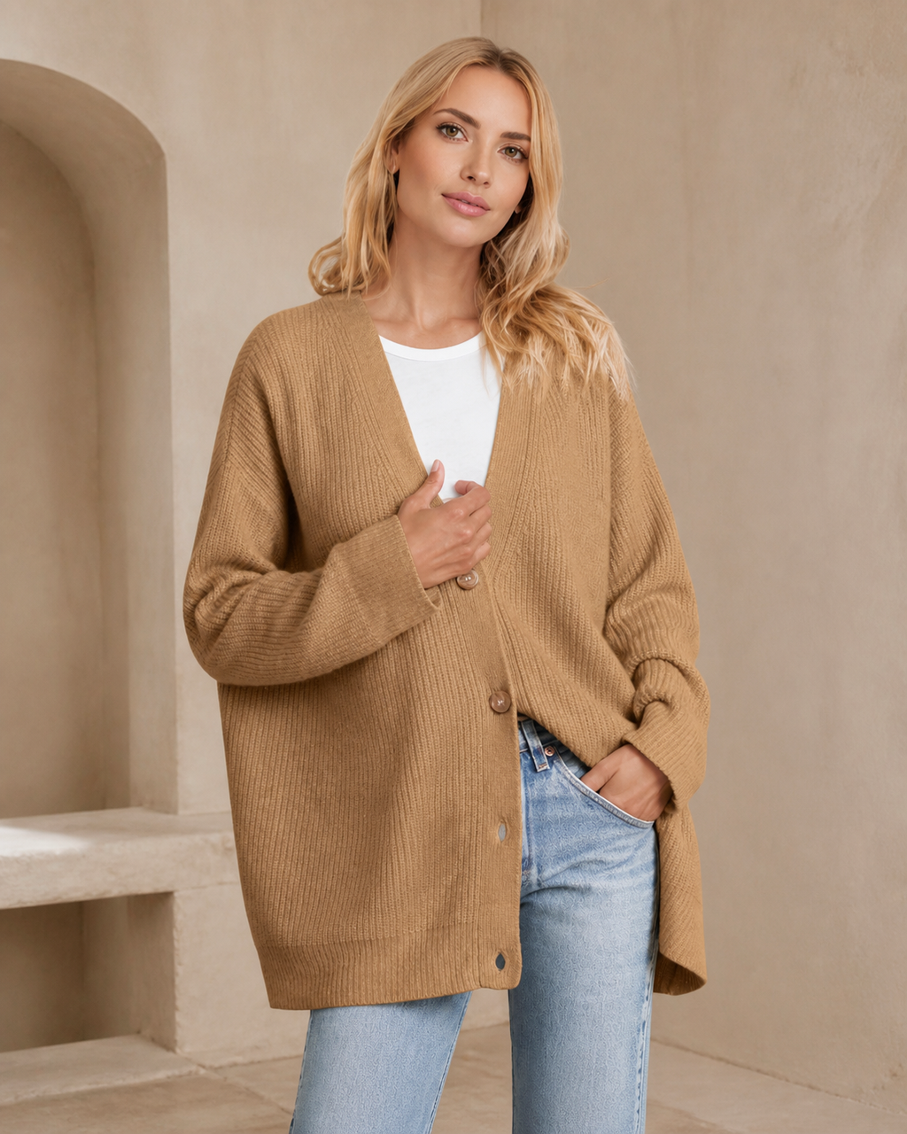 Liora — V-Neck Cardigan