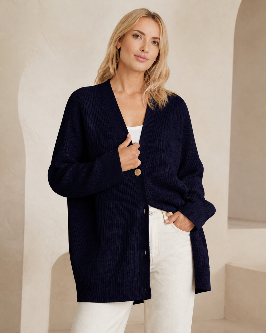 Liora — V-Neck Cardigan