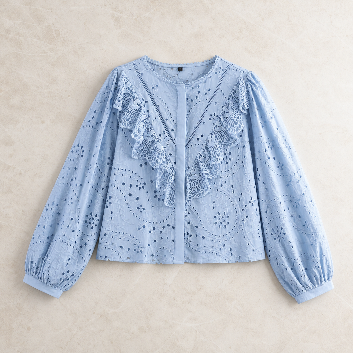 Mélisande — Blusa Bordada de Calado · Lay Down Premium