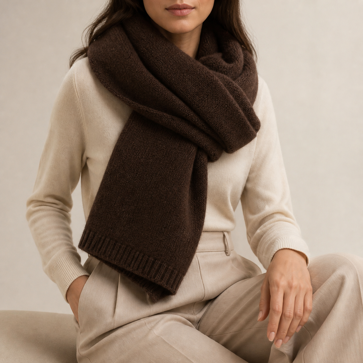 Odette — Chunky Cable-Knit Shawl