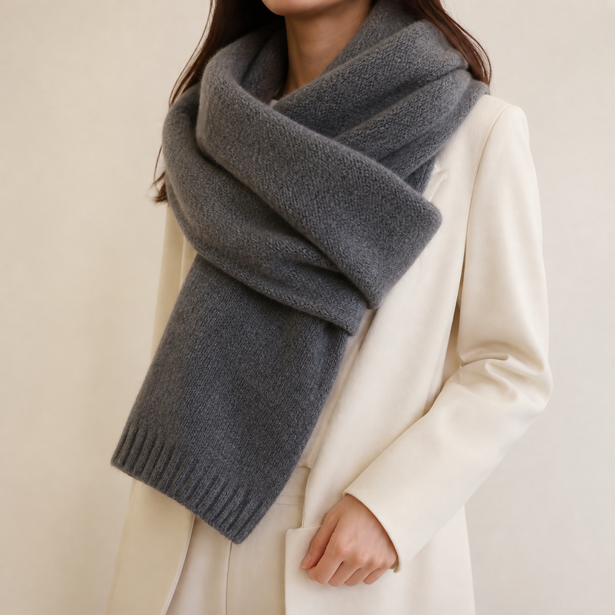 Odette — Chunky Cable-Knit Shawl