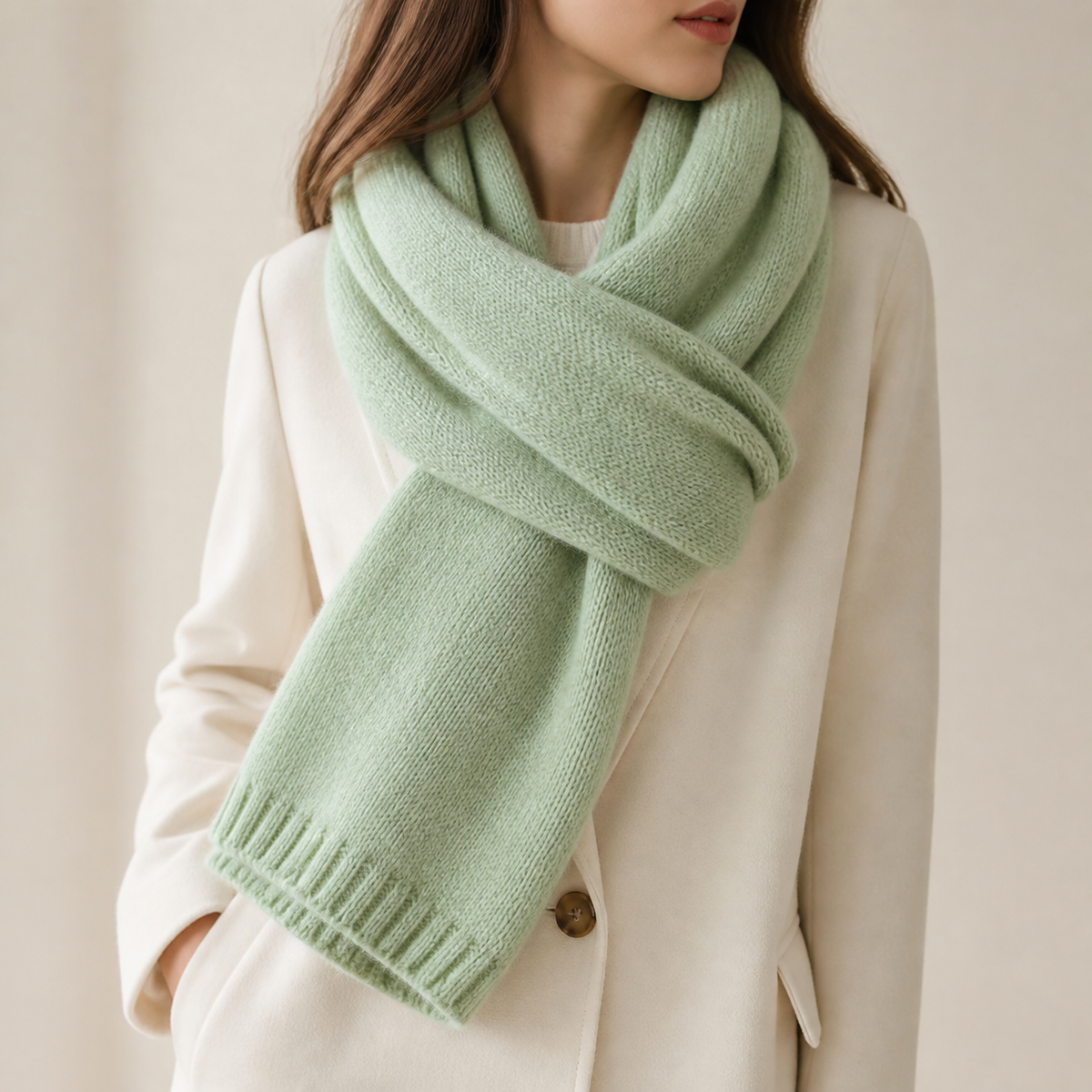 Odette — Chunky Cable-Knit Shawl
