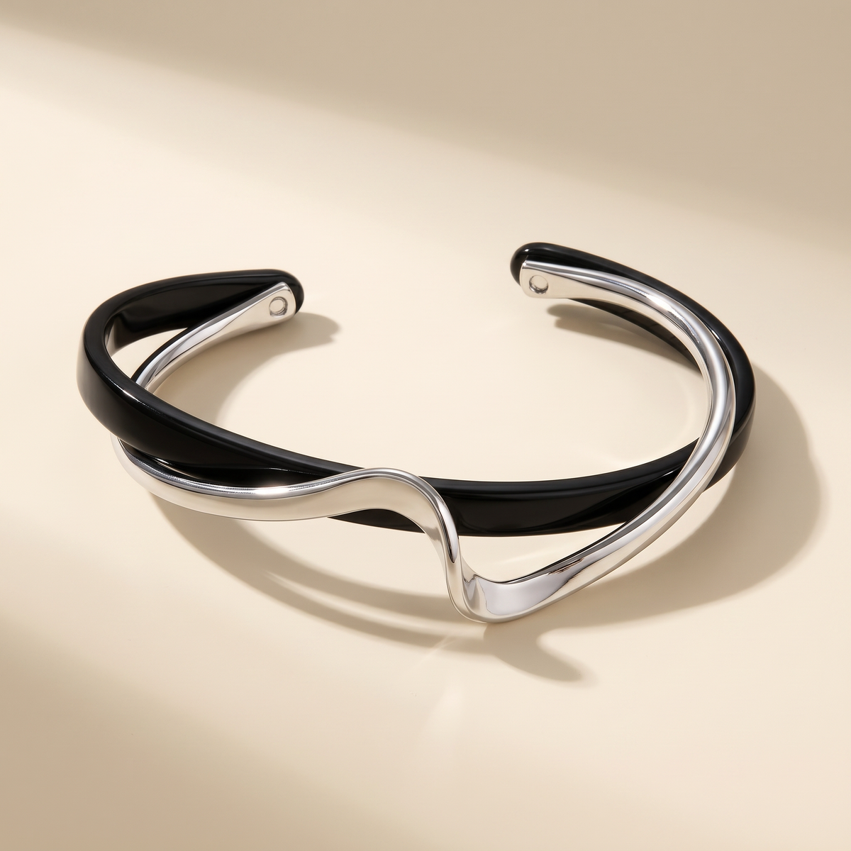 Sélène — Double Layer Cuff Bracelet